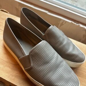 Vince Slip-On Perforated Gray Shoes 8